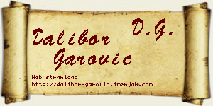 Dalibor Garović vizit kartica